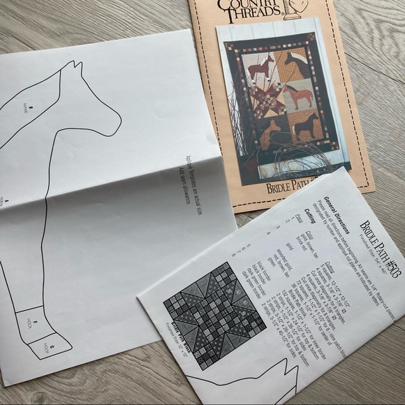 Quilt Pattern - Country Threads Bridle Path - Horse Throw or Wall Hanging - Picture 6 of 9